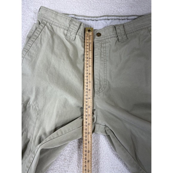 Columbia 0106 AM 8255 Men's Sz 34 Khaki Canvas Hiking Zip‎ Cargo Pockets Pants - Picture 7 of 8